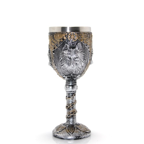 Kurt Büstü Tasarımlı Paslanmaz Çelik Kadeh Bardak 7 Kurt Büstü Tasarımlı Paslanmaz Çelik Kadeh Bardak