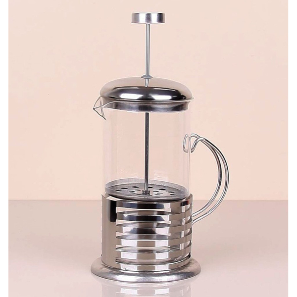 Celik Kulplu Cam French Press 350 ml 1