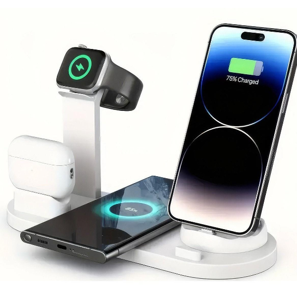 Çok İşlevli Şarj İstasyonu Beyaz Renk 7 Çok İşlevli Şarj İstasyonu Beyaz Renk