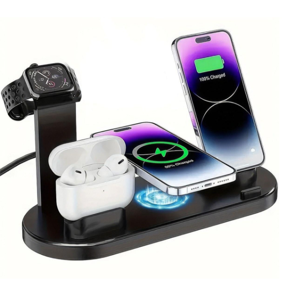 Çok İşlevli Şarj İstasyonu Siyah Renk 7 Çok İşlevli Şarj İstasyonu Siyah Renk