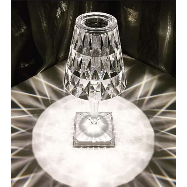 Kristal Abajur LED Kumandali Ve Dokunmatik Masa Lambasi 1