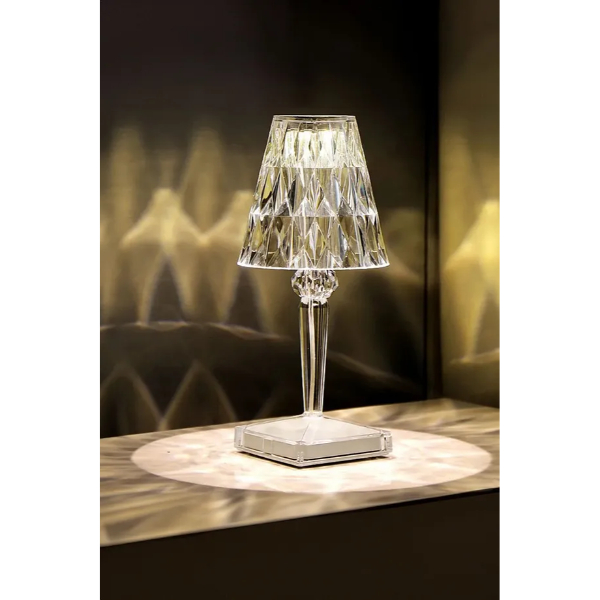 İSTANBUL Toptan Ticaret 195 Kristal Abajur LED Kumandalı Ve Dokunmatik Masa Lambası