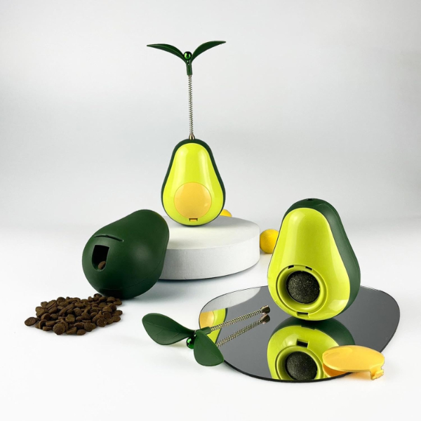 Avokado Şeklinde Kedi Naneli ve Mama Hazneli Kedi Oyuncağı 7 Avokado Şeklinde Kedi Naneli ve Mama Hazneli Kedi Oyuncağı