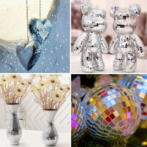 Gumus Renk Aynali Dekor Bandi Kendinden Yapiskanli 1 Metre x 4 cm 1