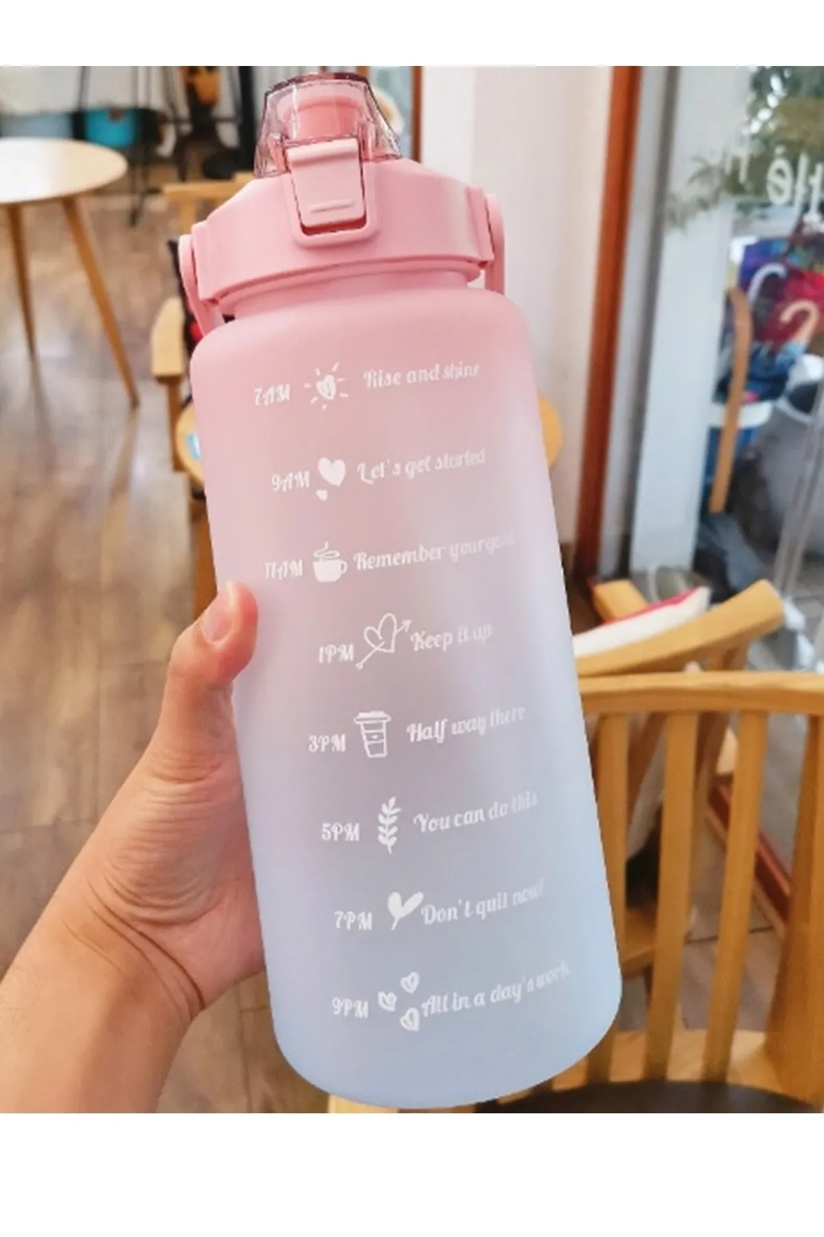 Günlük Motivasyon Su Matarası 2 Litre