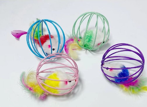 KAFESLI FARELI KEDI KOPEK OYUN TOPU 1