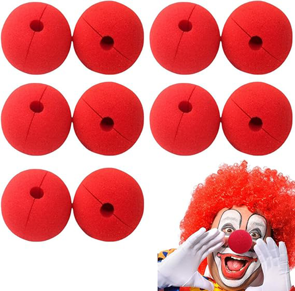 Kırmızı Renk Sünger Palyaço Burnu Takma Burun 10 Adet 7 Kırmızı Renk Sünger Palyaço Burnu Takma Burun 10 Adet
