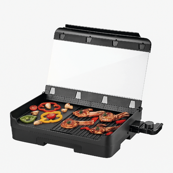 Sinbo Elektrikli Izgara Cam Kapakli 1