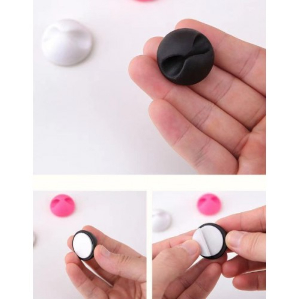 Siyah Beyaz Kablo Sabitleme Klipsi 10lu 1