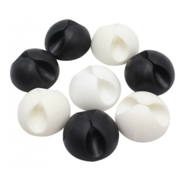 İSTANBUL Toptan Ticaret 193 Siyah Beyaz Kablo Sabitleme Klipsi 10'lu