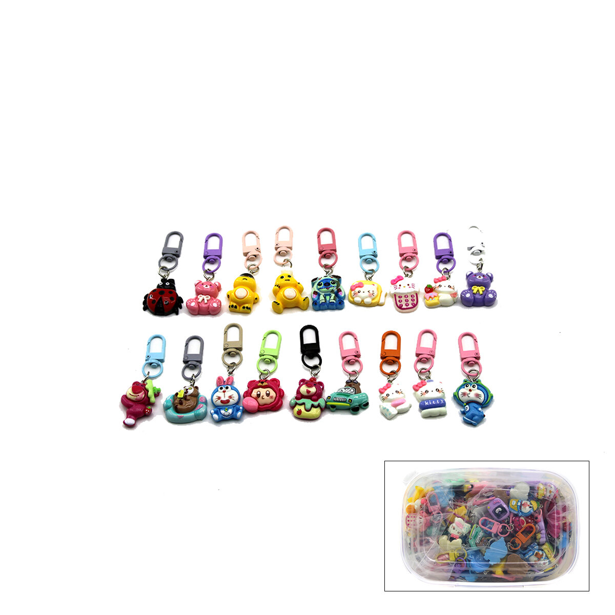 Fermuar Süsü - Anahtarlık Charm - Kancalı Tasarım 4 Fermuar Süsü - Anahtarlık Charm - Kancalı Tasarım
