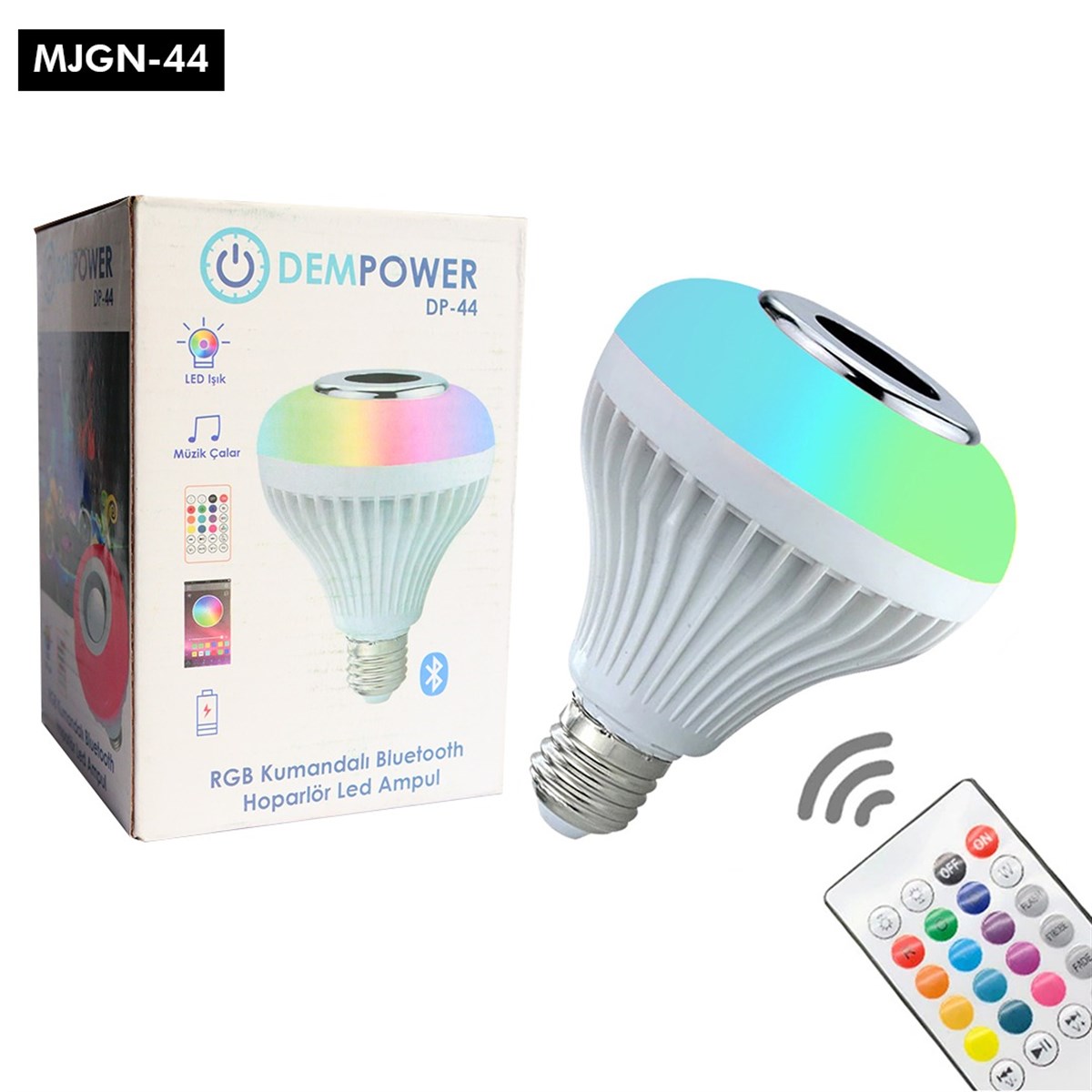 RGB Kumandalı Bluetooth Lamba 4 RGB Kumandalı Bluetooth Lamba